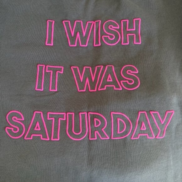 Wildfox “I Wish It Was Saturday” Sweatshirt NWT - (M) - Picture 7 of 7